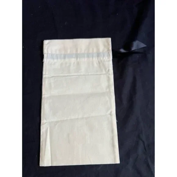 Lanvin Drawstring Dustbag Ivory 100% Cotton 13.5" X 7.5'' - Picture 4 of 7
